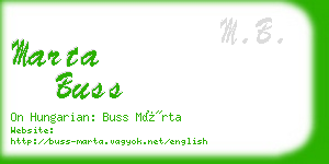 marta buss business card